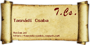 Tasnádi Csaba névjegykártya